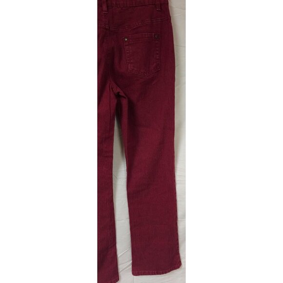 DG2 Diane Gilman Womens Red SZ 4P Mid Rise Denim Straight Leg Jeans W30 L30 - Picture 9 of 12